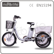 MOTORLIFE / OEM bicicleta eléctrica de tres ruedas para discapacitados